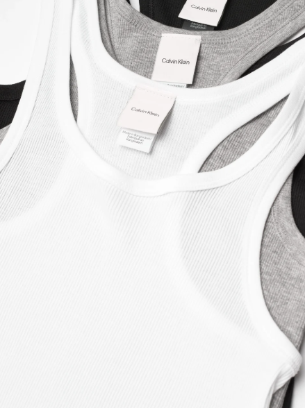 3 Scoop Neck Rib Tank-T-shirt-Calvin Klein-Aandahls