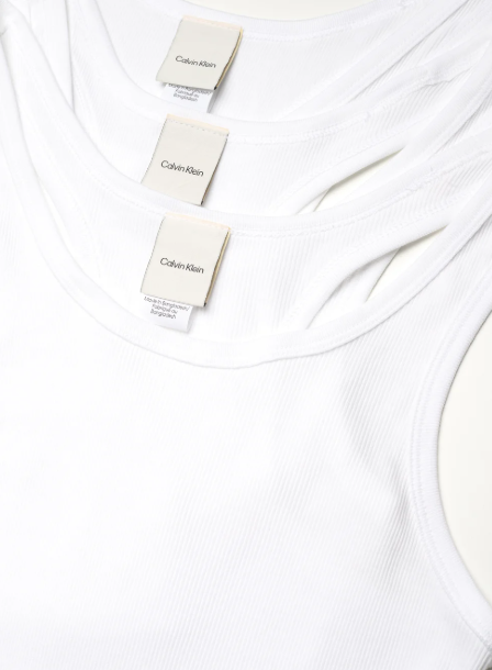 3 Scoop Neck Rib Tank-T-shirt-Calvin Klein-Aandahls