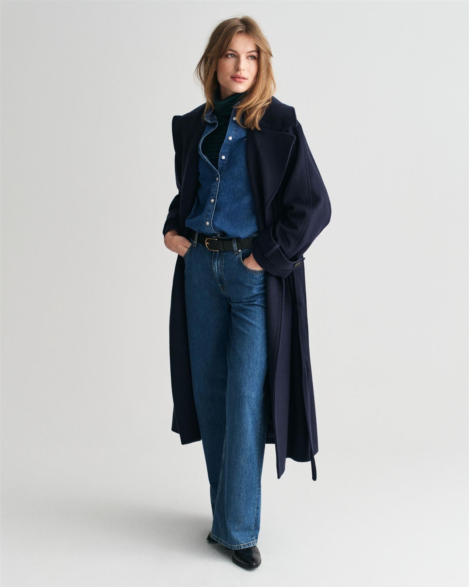 Wool trench coat