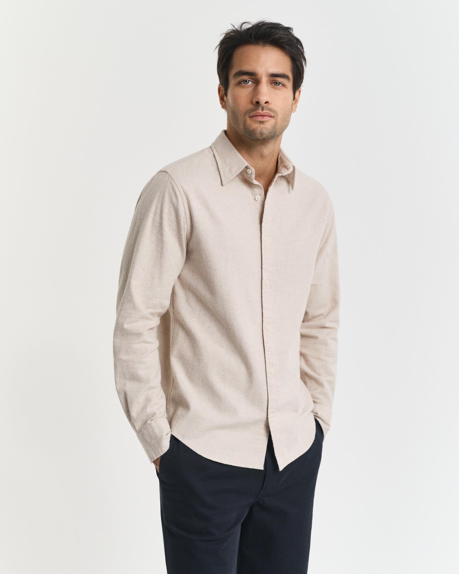 Reg Flannel Melange Shirt