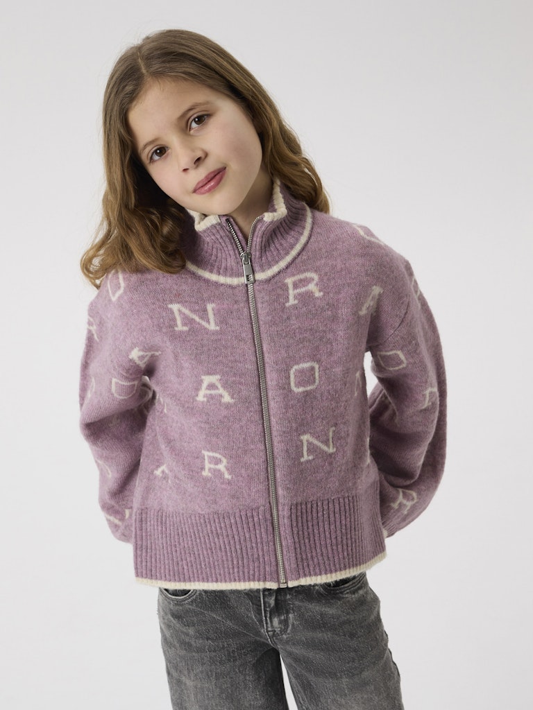 Nkfneify LS oversize knit card w zip