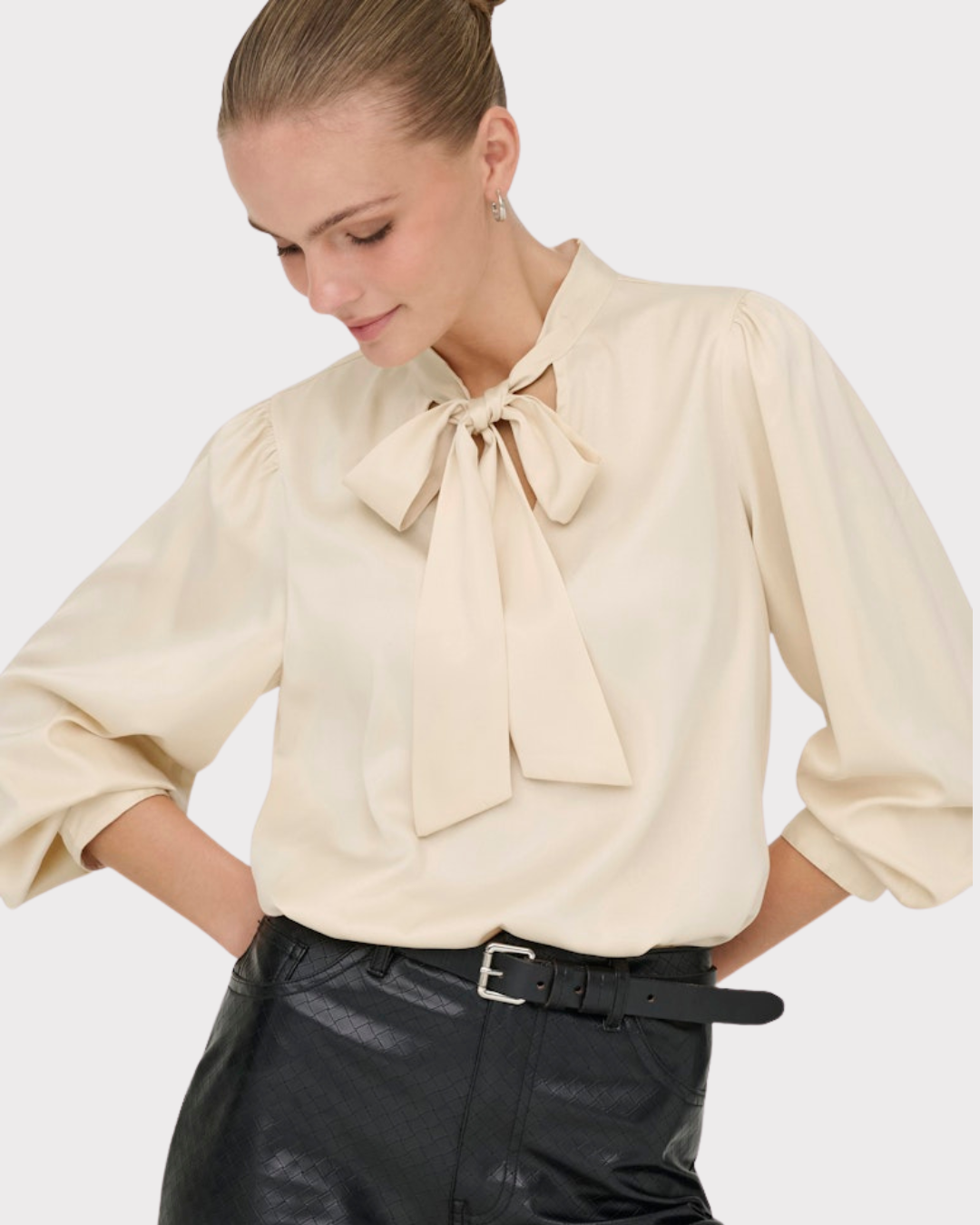 Onljane Life L/s Bow Top Wvn