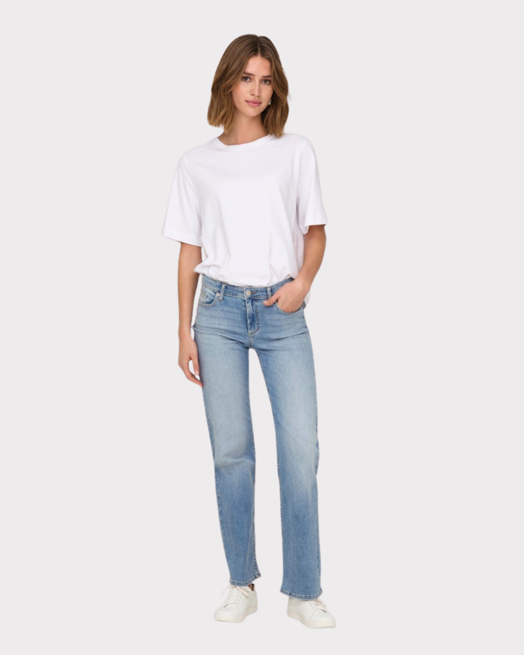 ONLBLUSH Middels høy midje Straight Fit Jeans