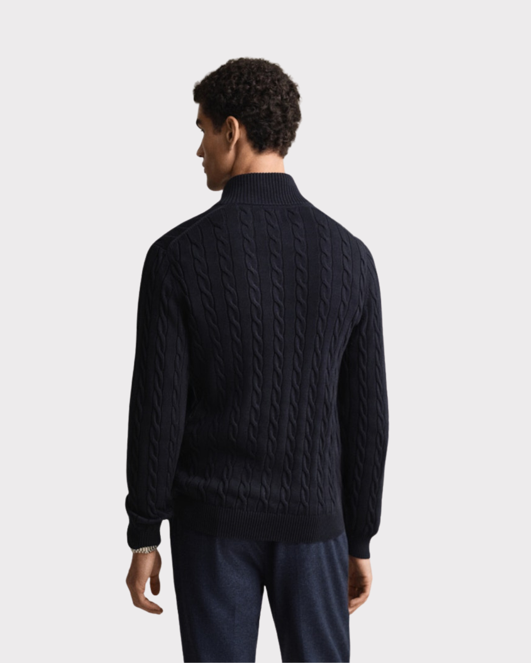 Cotton Cable Half Zip