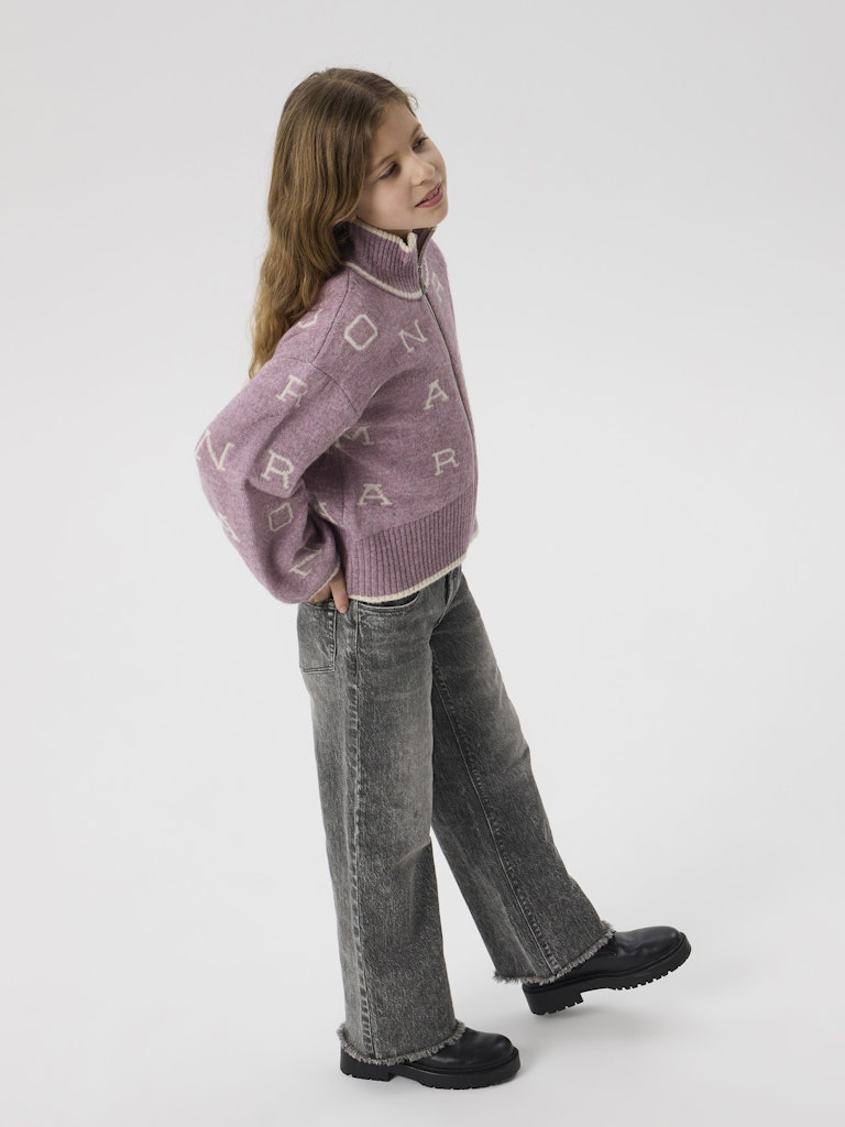 Nkfneify LS oversize knit card w zip