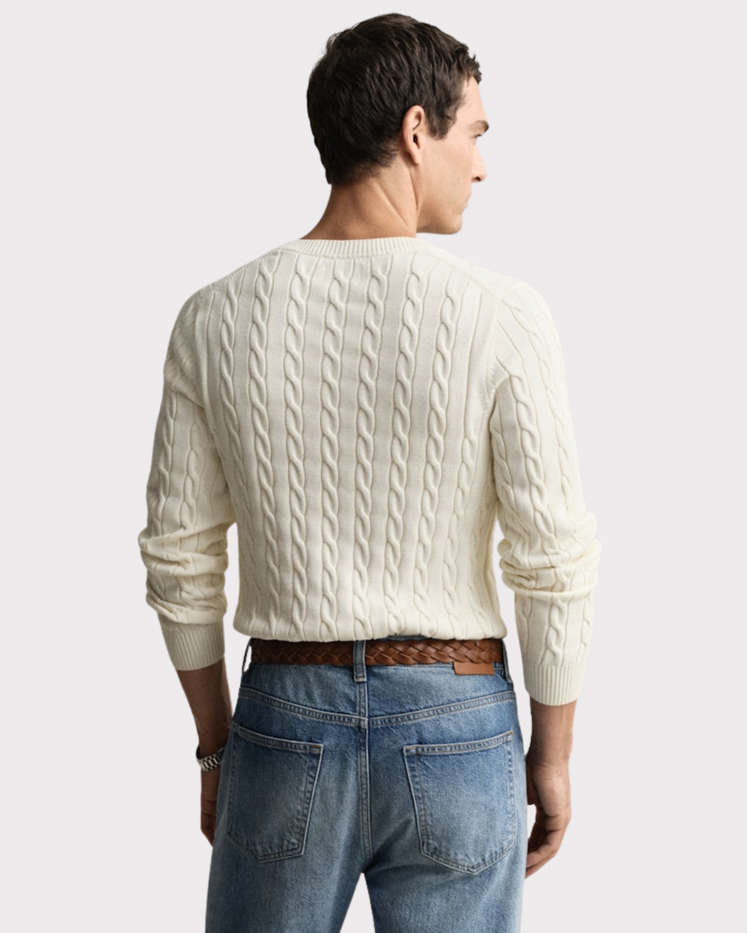 Cotton Cable Crew-neck