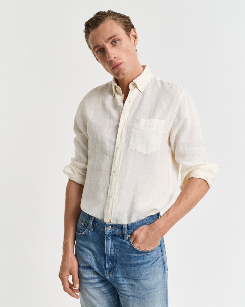 reg gmnt dyed linen shirt
