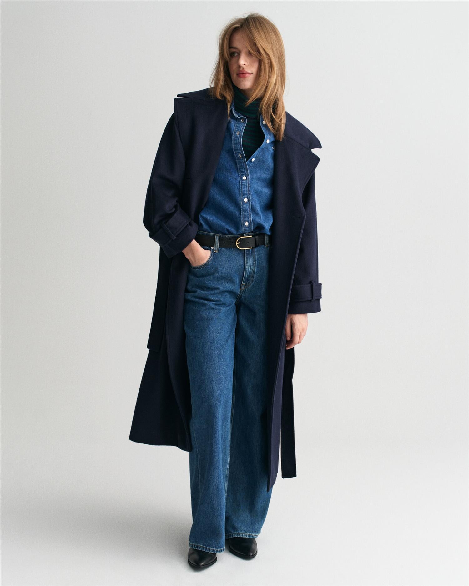 Wool trench coat