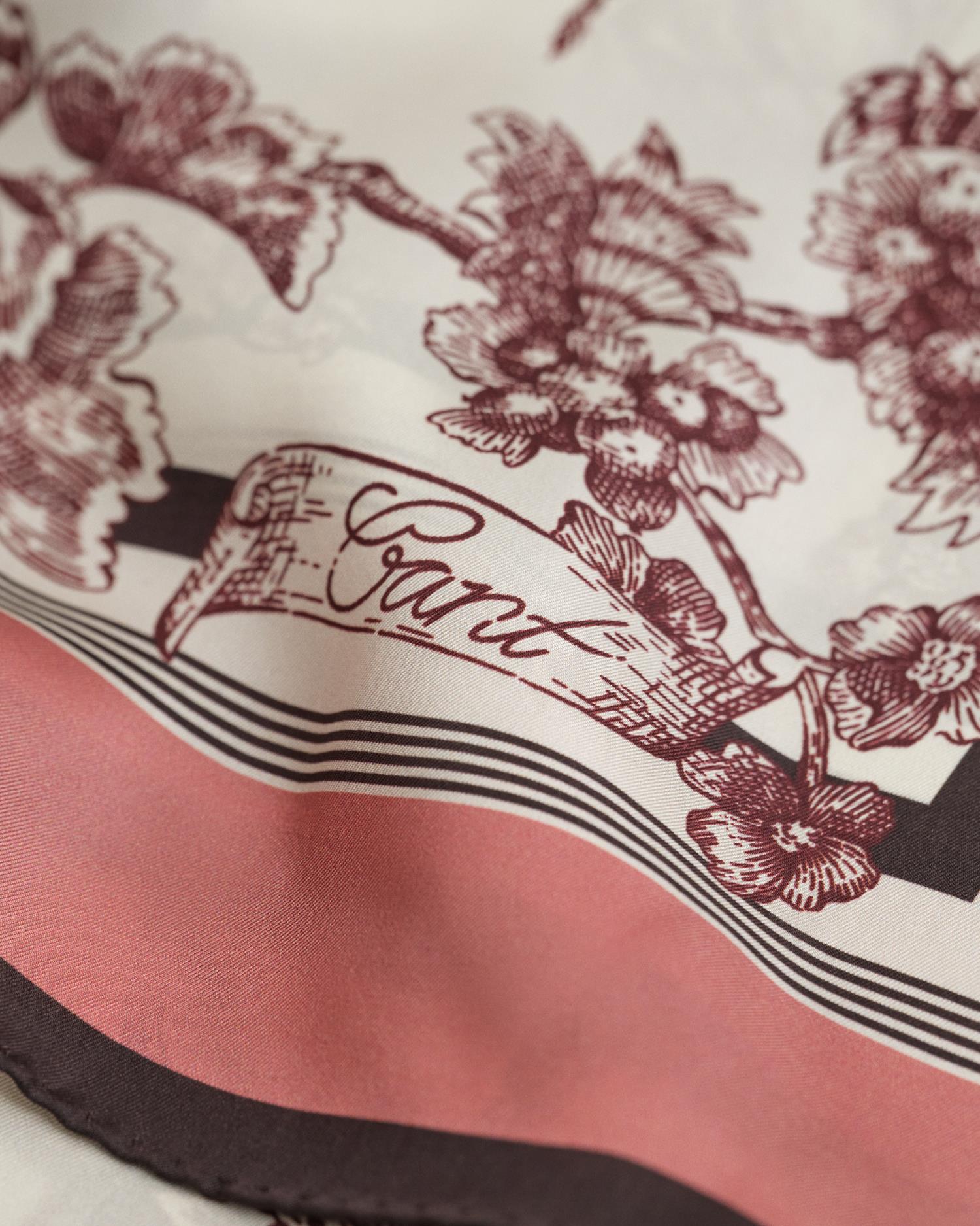 Tree Print Silk Scarf