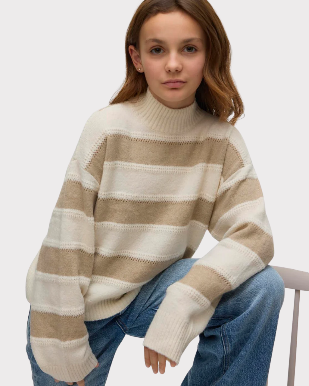 Inez Ls Highneck Short Pullover Girl-Genser-Vero Moda Girl-Aandahls
