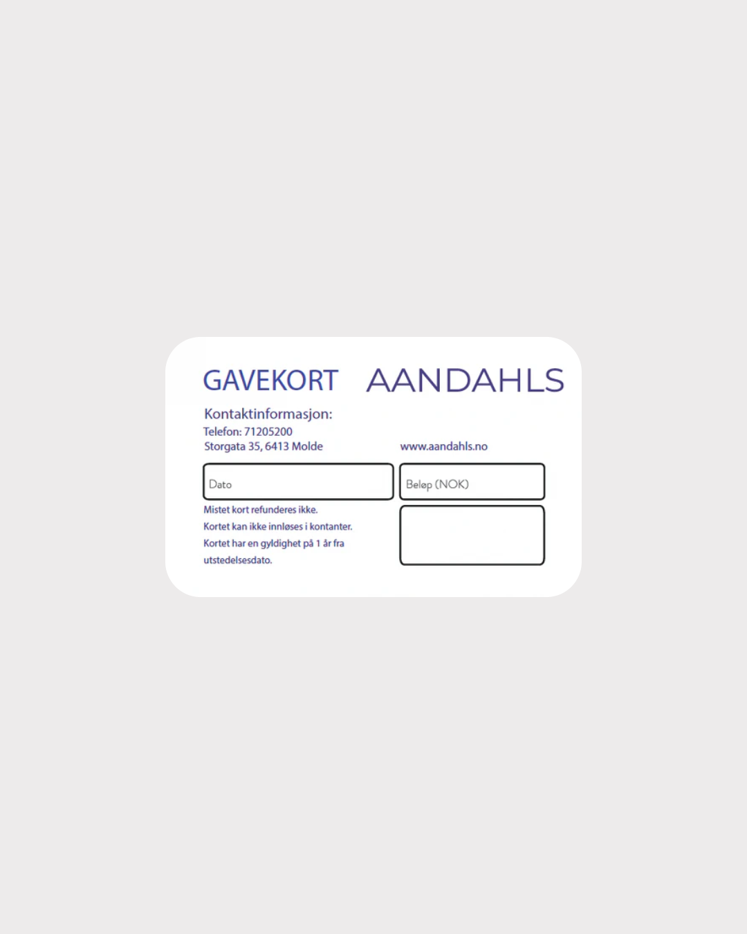 Aandahls Gavekort-Aandahls-Aandahls