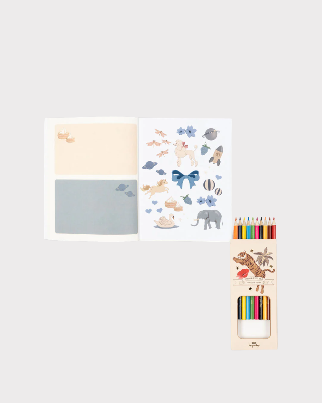 Activity Book With Colouring Pencils-Tilbehør-Konges Sløjd-Aandahls