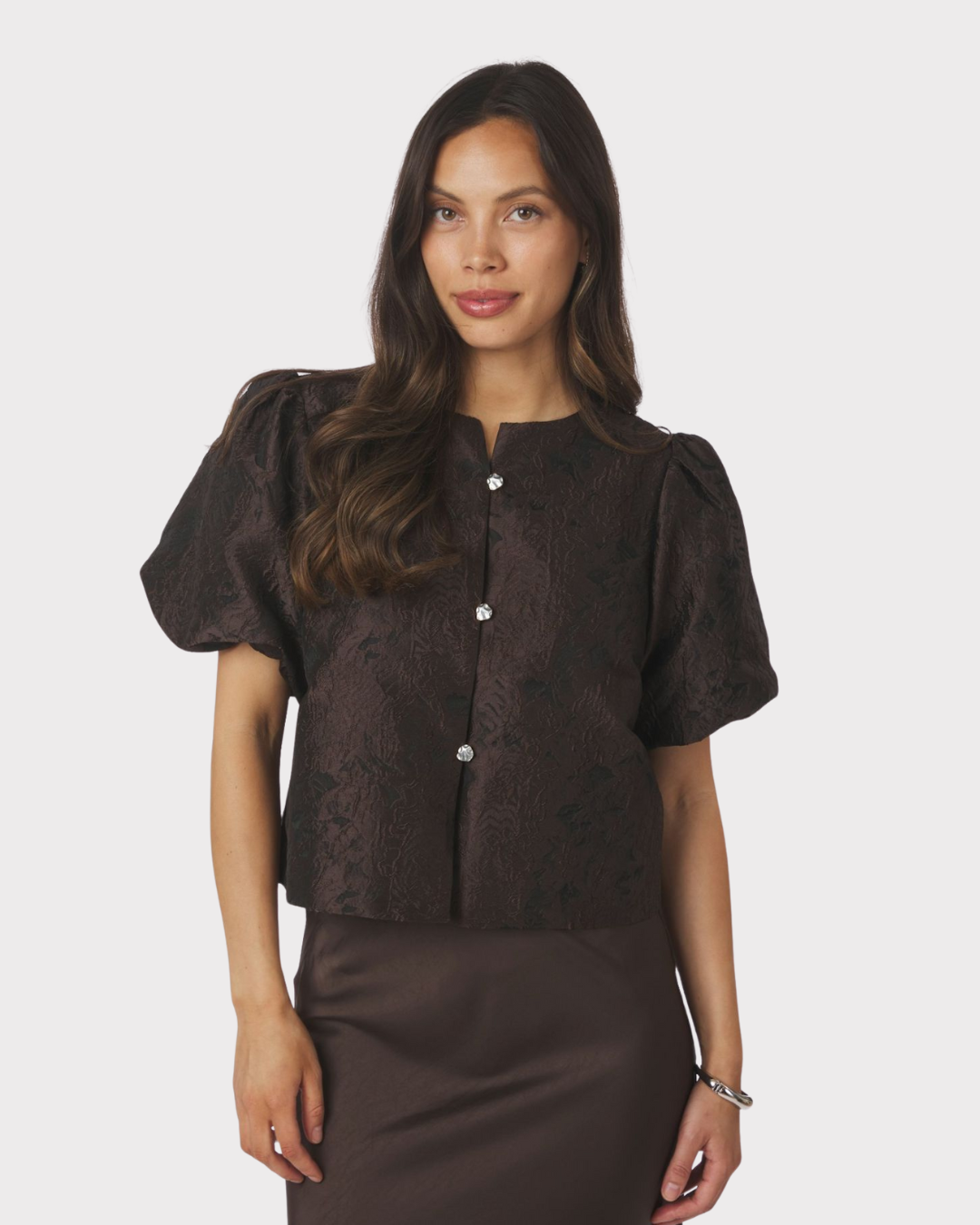 Aisa Brocade Blouse-Overdel-Neo Noir-Aandahls