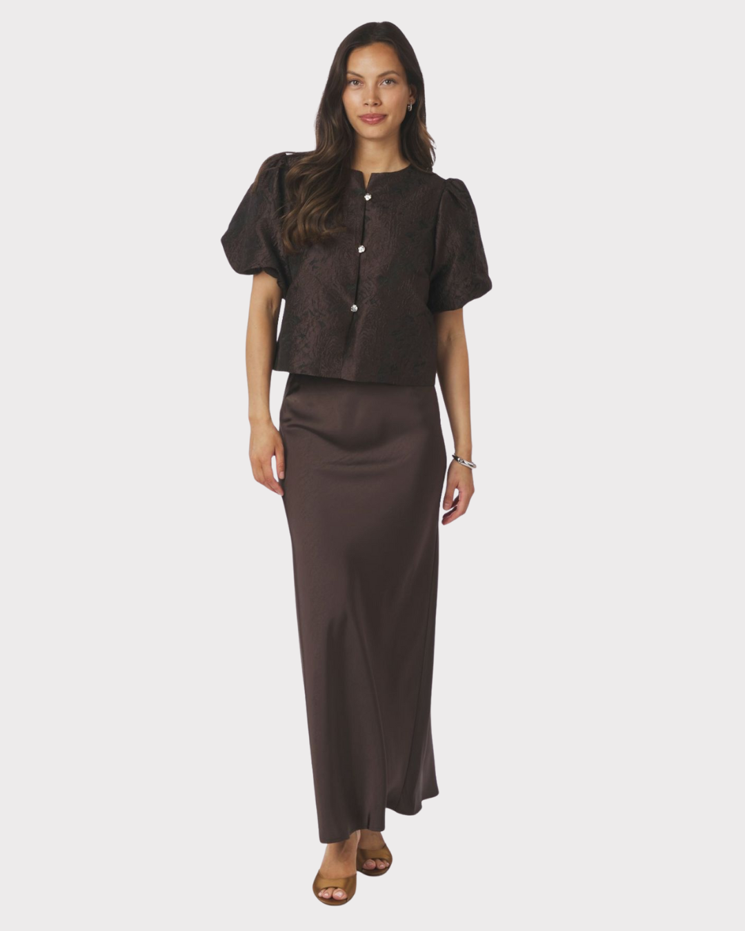 Aisa Brocade Blouse-Overdel-Neo Noir-Aandahls