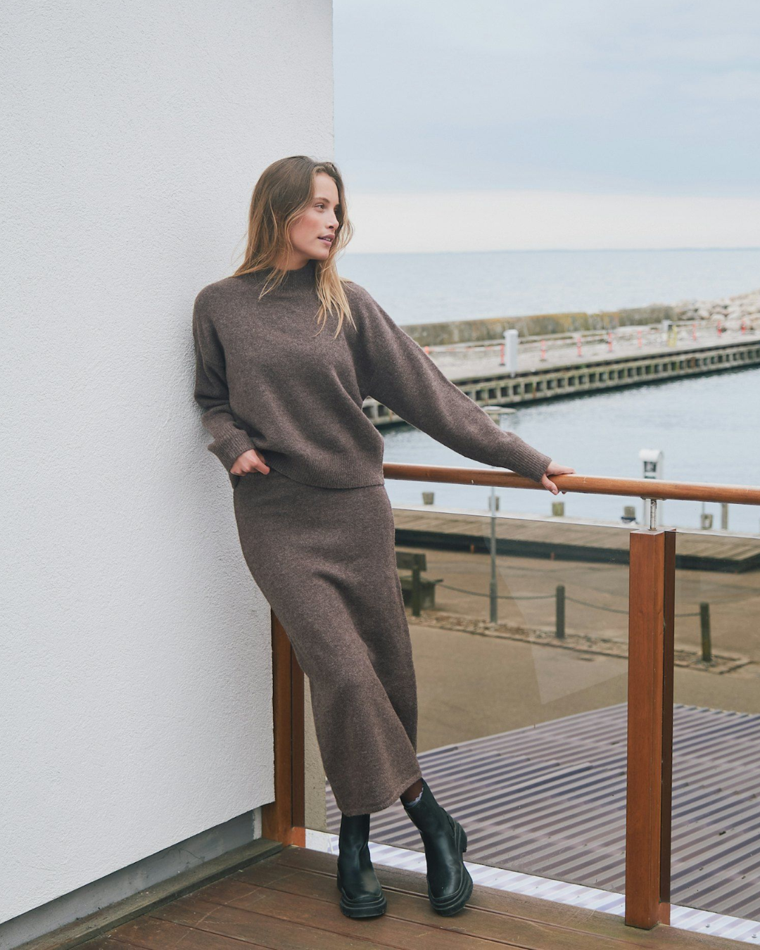 Ashanti Knit Skirt-Skjørt-Neo Noir-Aandahls