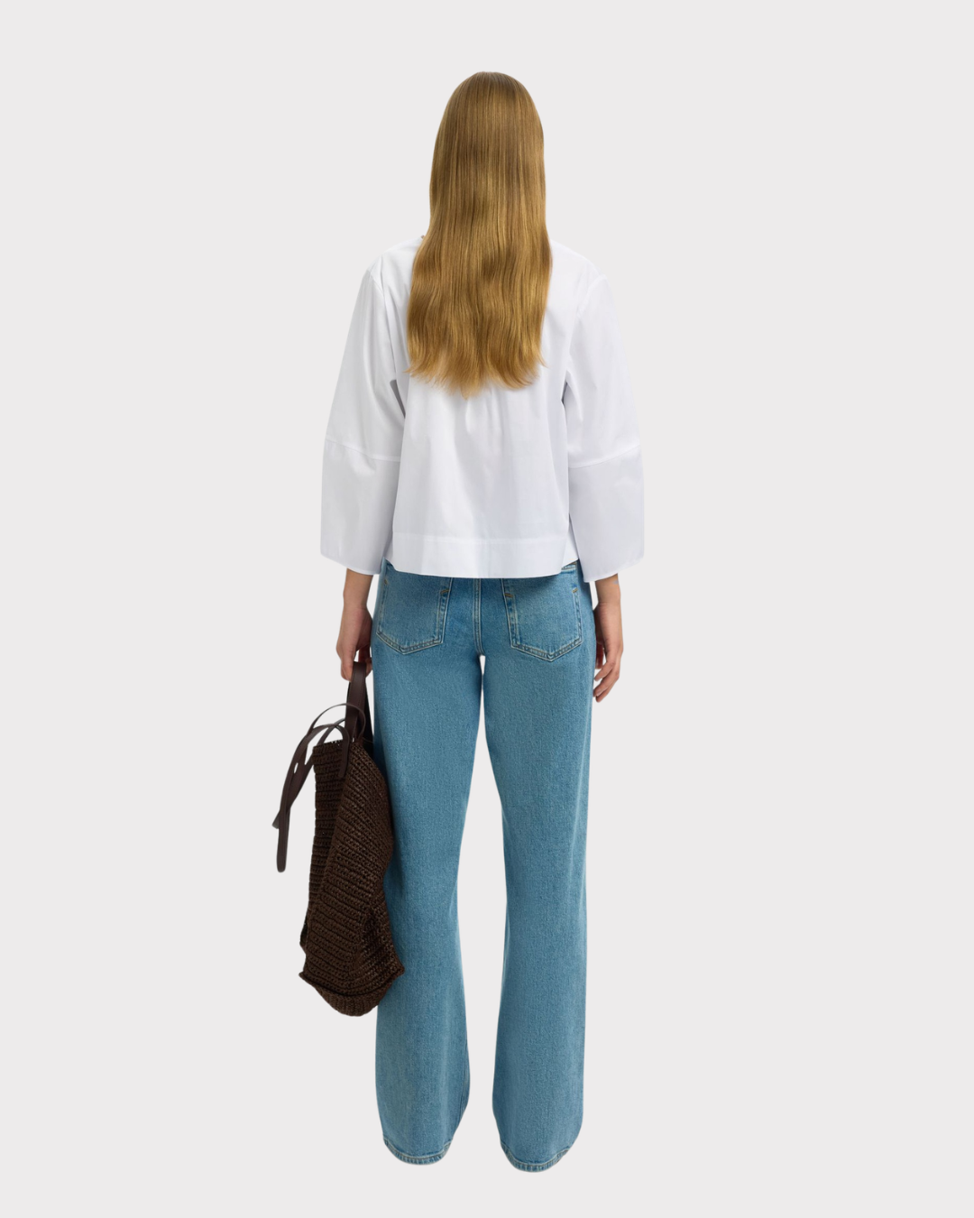 Bea 3/4 V Neck Shirt B-Skjorte-Selected Femme-Aandahls