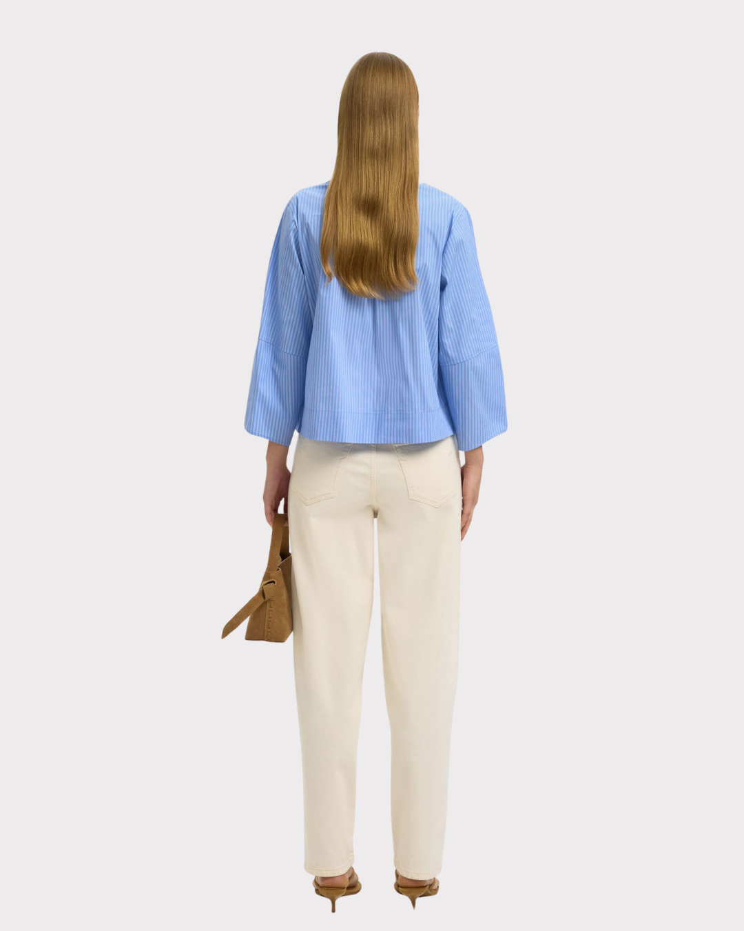 Bea 3/4 V Neck Shirt B-Skjorte-Selected Femme-Aandahls