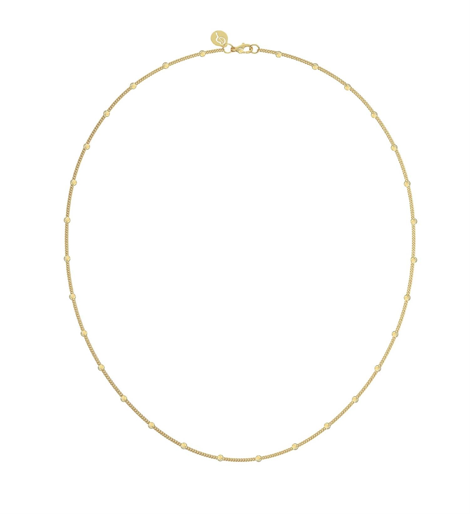 Beaded Chain Necklace Gold-Smykke-Edblad-Aandahls