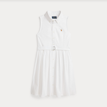 Belted Cotton Oxford Shirtdress-Kjole-Polo Ralph Lauren-Aandahls