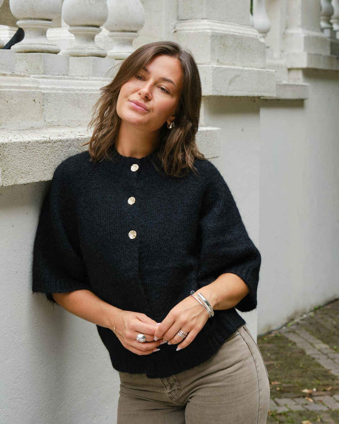 Benuta Fluffy Cardigan-Overdel-Neo Noir-Aandahls