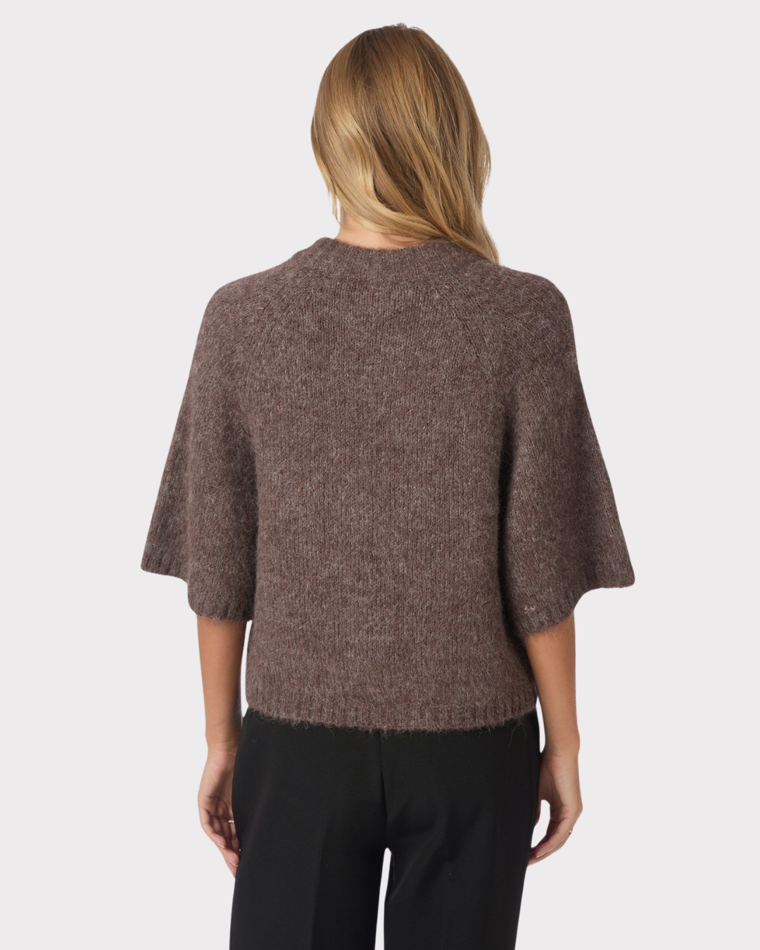 Benuta Fluffy Knit Cardigan-Genser-Neo Noir-Aandahls