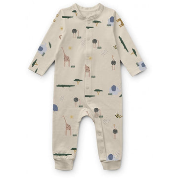 Birk printed pyjamas jumsuit-Undertøy-Liewood-Aandahls