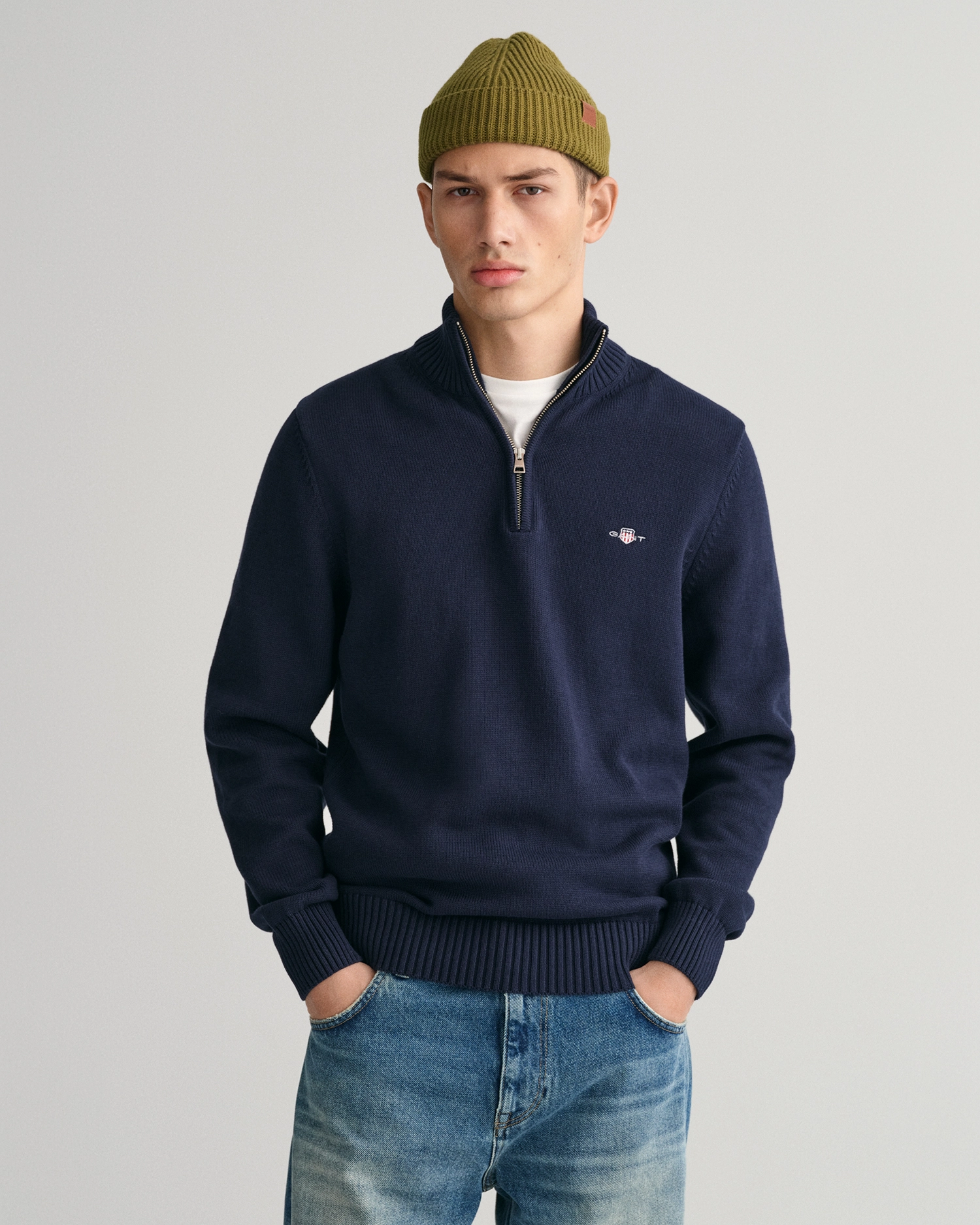 Bomullsgenser Med Half-Zip-Genser-Gant-Aandahls