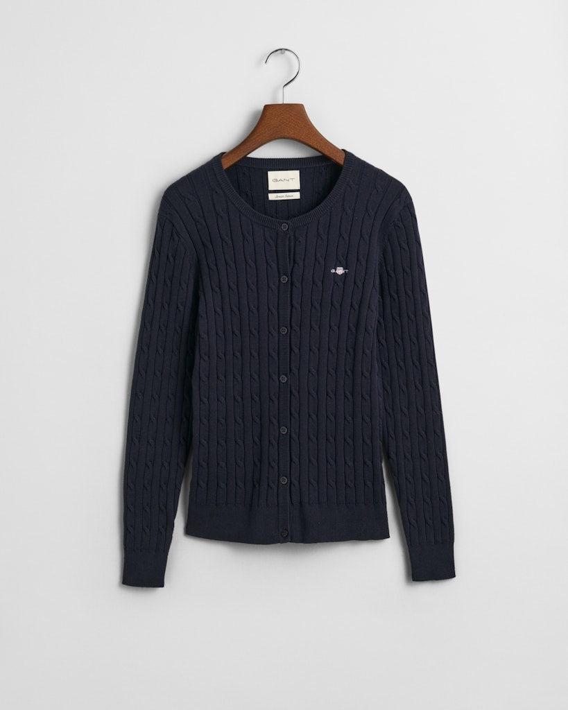 Bomullskabelstrikket Cardigan Med Stretch-Cardigan-Gant-Aandahls