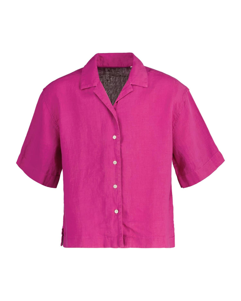 Boxy linen ss shirt-Skjorte-Gant-Aandahls
