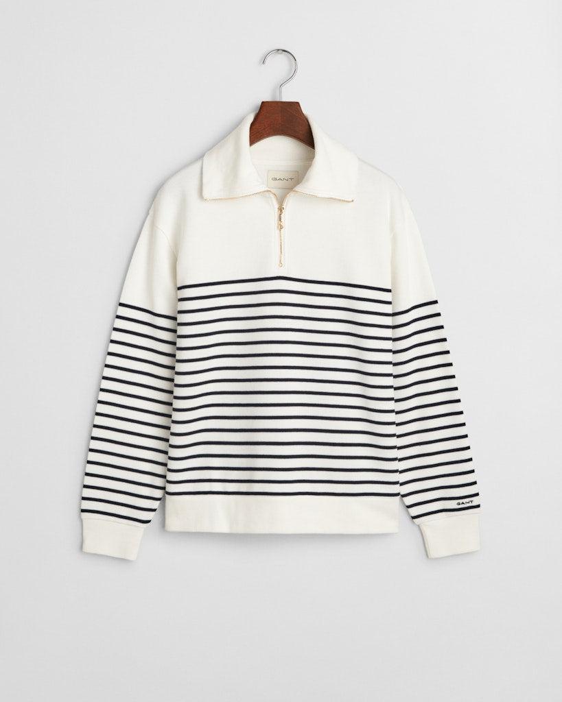 Breton Rib Half Zip Sweat-Genser-Gant-Aandahls