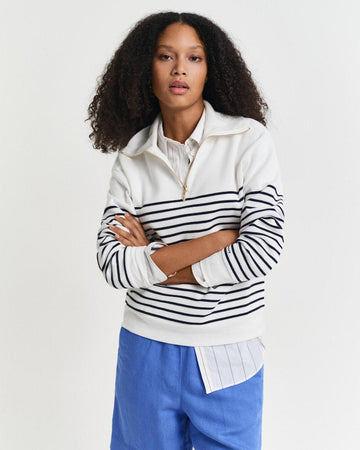 Breton Rib Half Zip Sweat-Genser-Gant-Aandahls