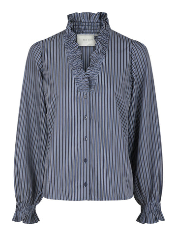 Brielle Twill stripe shirt-Bluser-Neo Noir-Aandahls