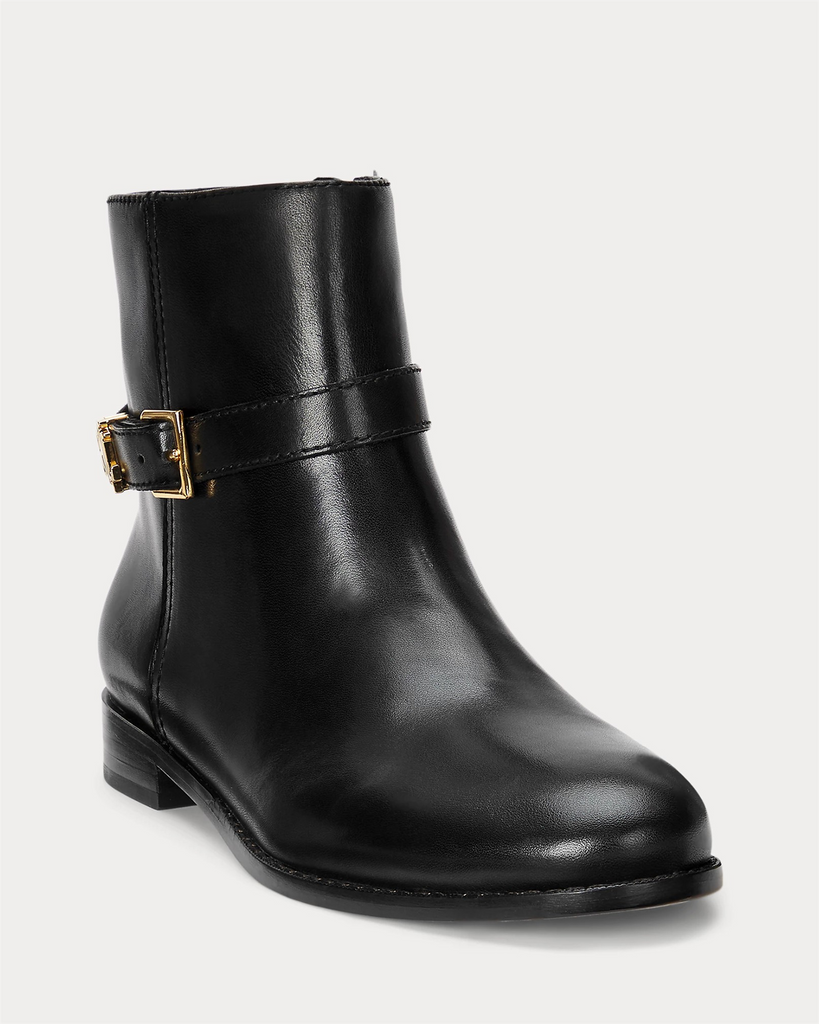 Brooke Burnished leather bootie-Sko-Polo Ralph Lauren-Aandahls