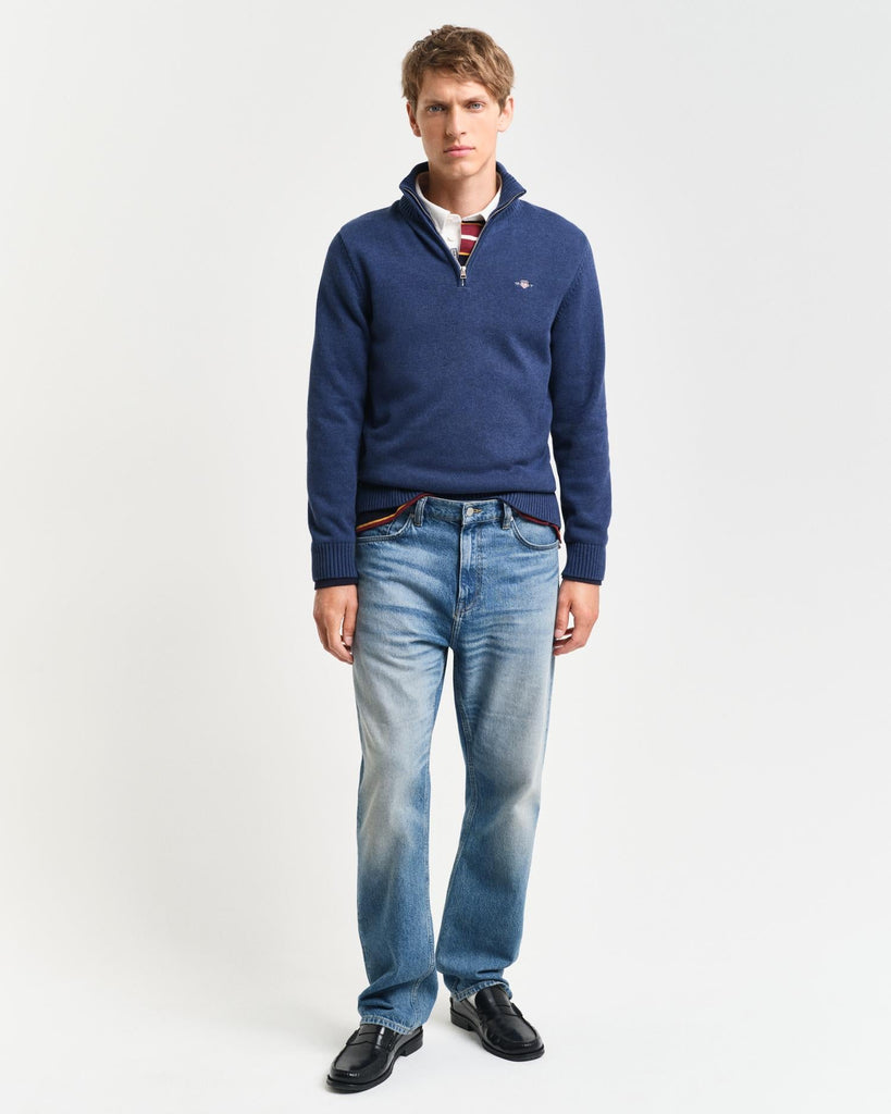 CASUAL COTTON HALF ZIP-Genser-Gant-Aandahls