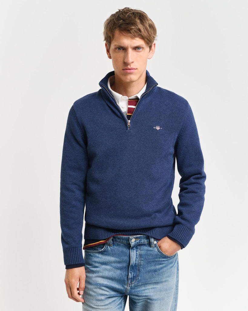 CASUAL COTTON HALF ZIP-Genser-Gant-Aandahls