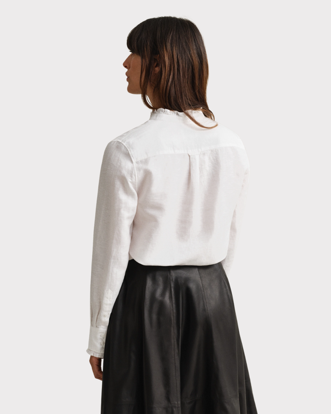 CTN Linen Frill collar blouse-Skjorte-Gant-Aandahls