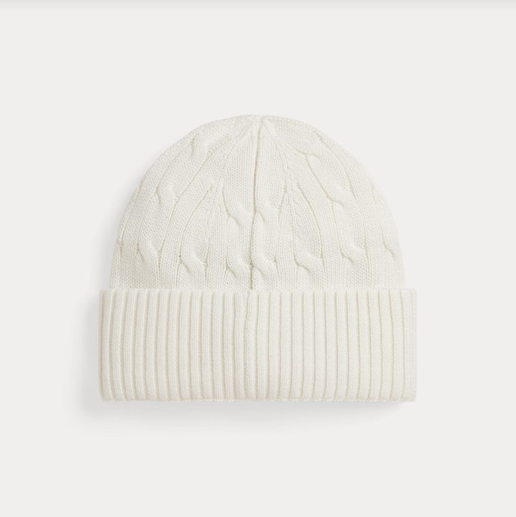 Cable-Knit Cotton Hat-Hodeplagg-Polo Ralph Lauren-Aandahls