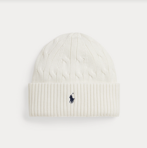 Cable-Knit Cotton Hat-Hodeplagg-Polo Ralph Lauren-Aandahls