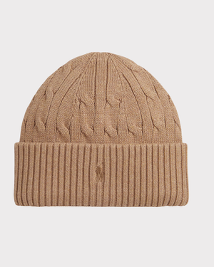 Cable-Knit Cotton Hat-Hodeplagg-Polo Ralph Lauren-Aandahls