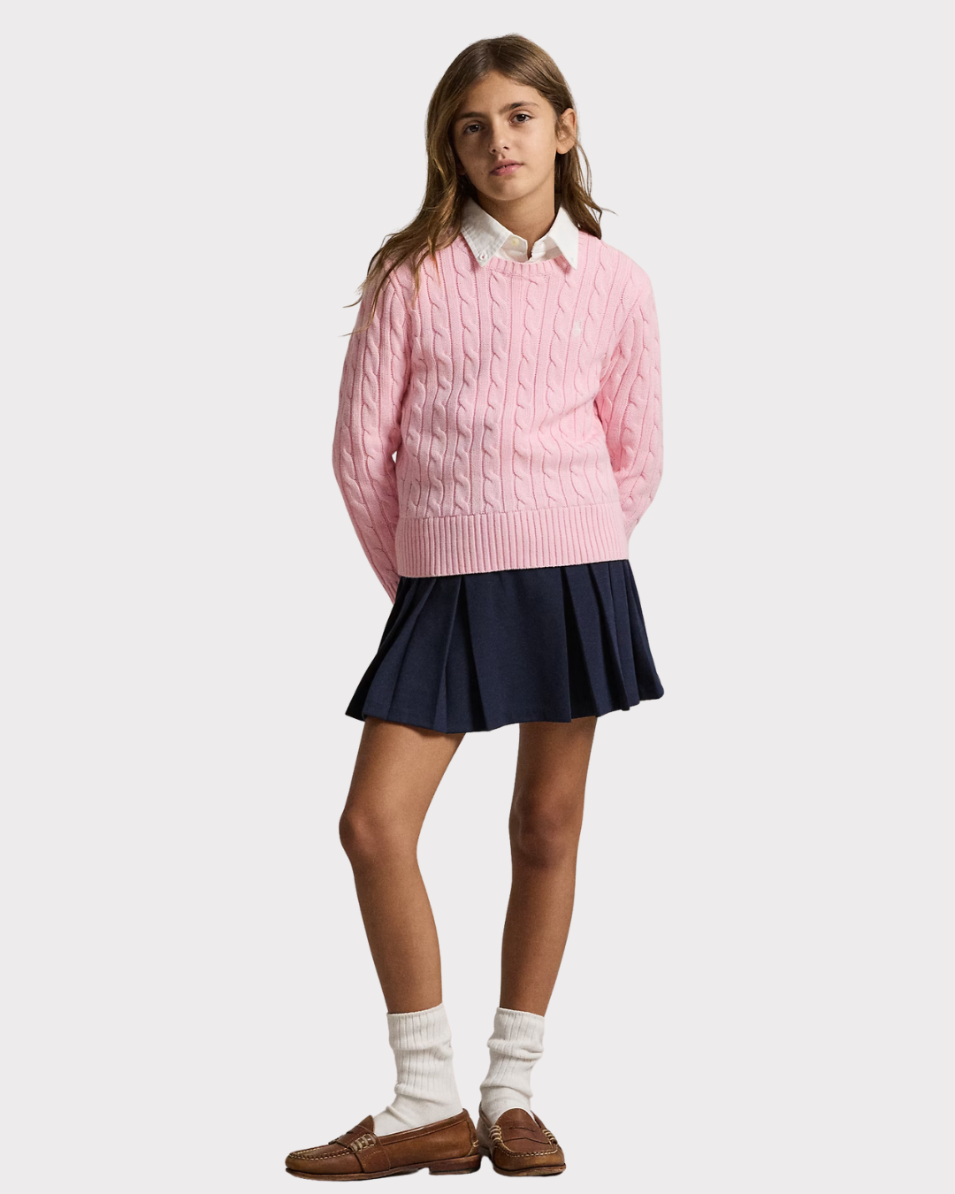 Cable-knit cotton sweater-Genser-Polo Ralph Lauren-Aandahls