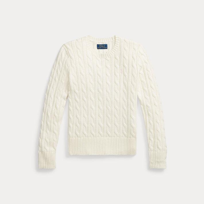 Cable-knit cotton sweater-Genser-Polo Ralph Lauren-Aandahls