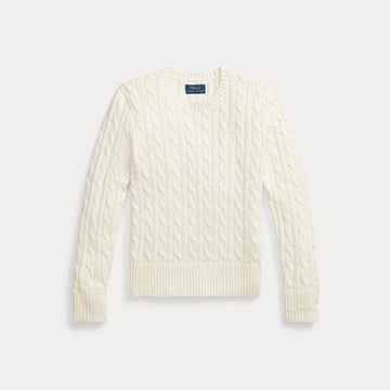 Cable-knit cotton sweater-Genser-Polo Ralph Lauren-Aandahls