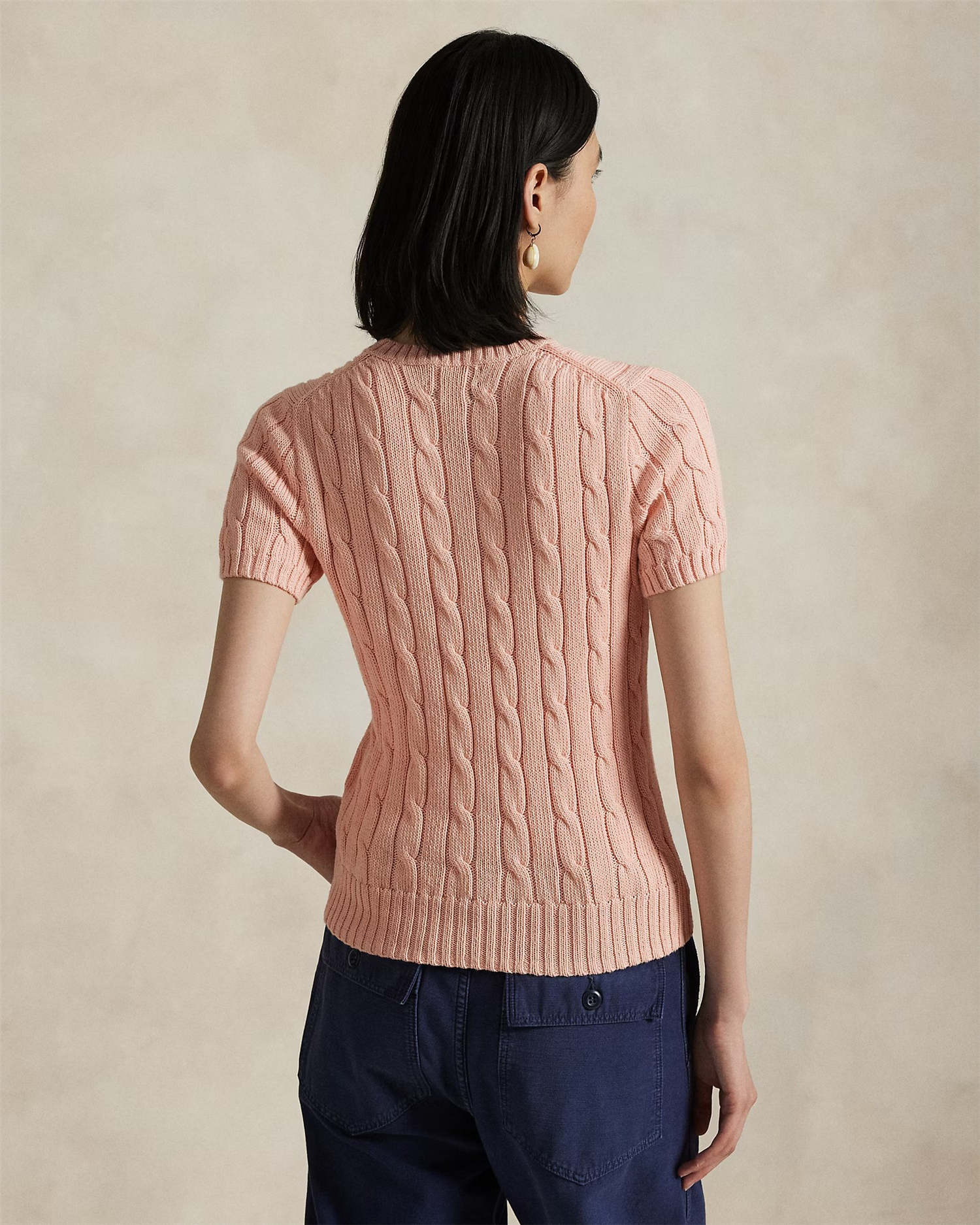 Cable knit ss pullover-Genser-Polo Ralph Lauren-Aandahls