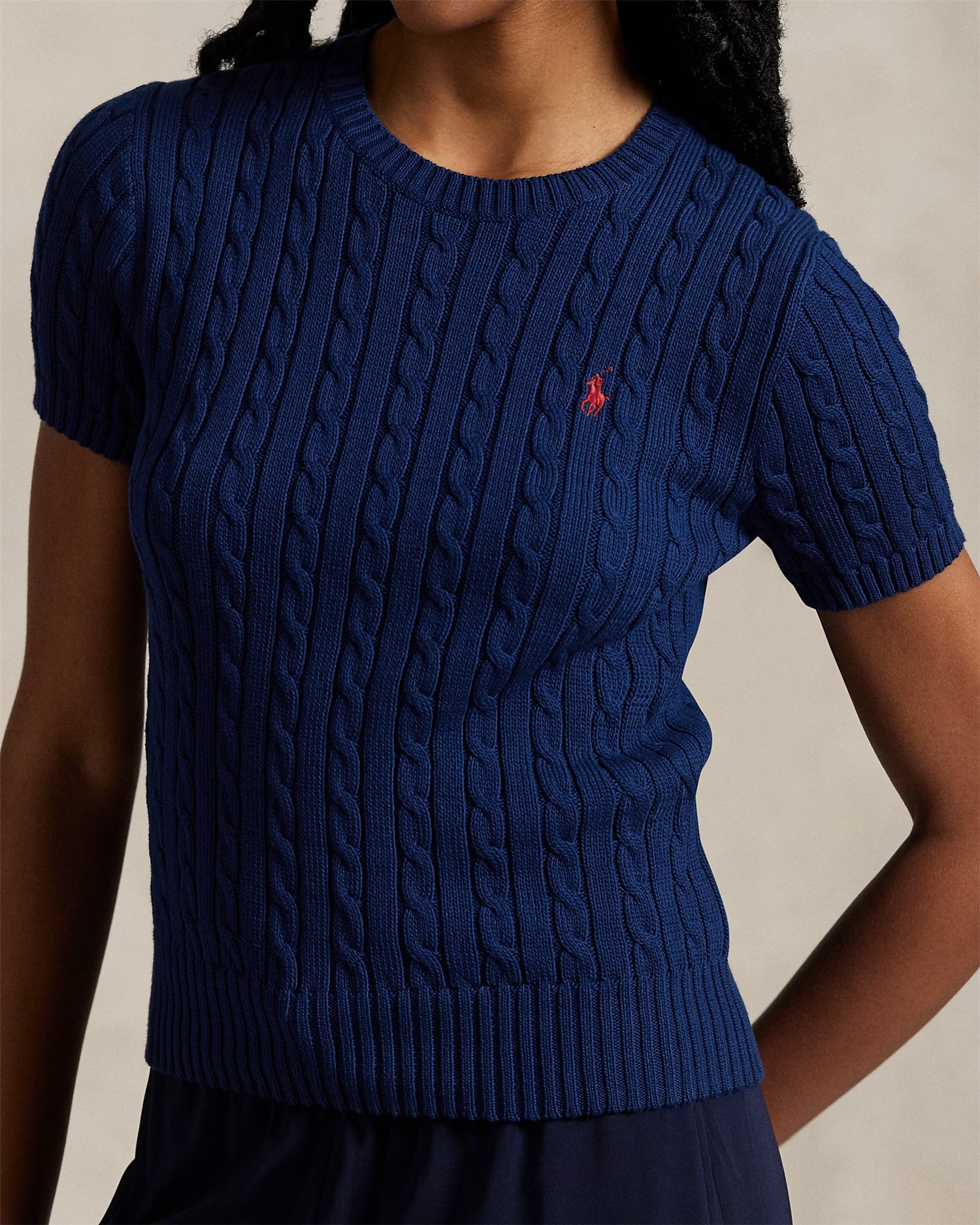 Cable knit ss pullover-Genser-Polo Ralph Lauren-Aandahls