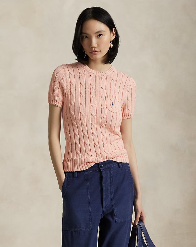 Cable knit ss pullover-Genser-Polo Ralph Lauren-Aandahls