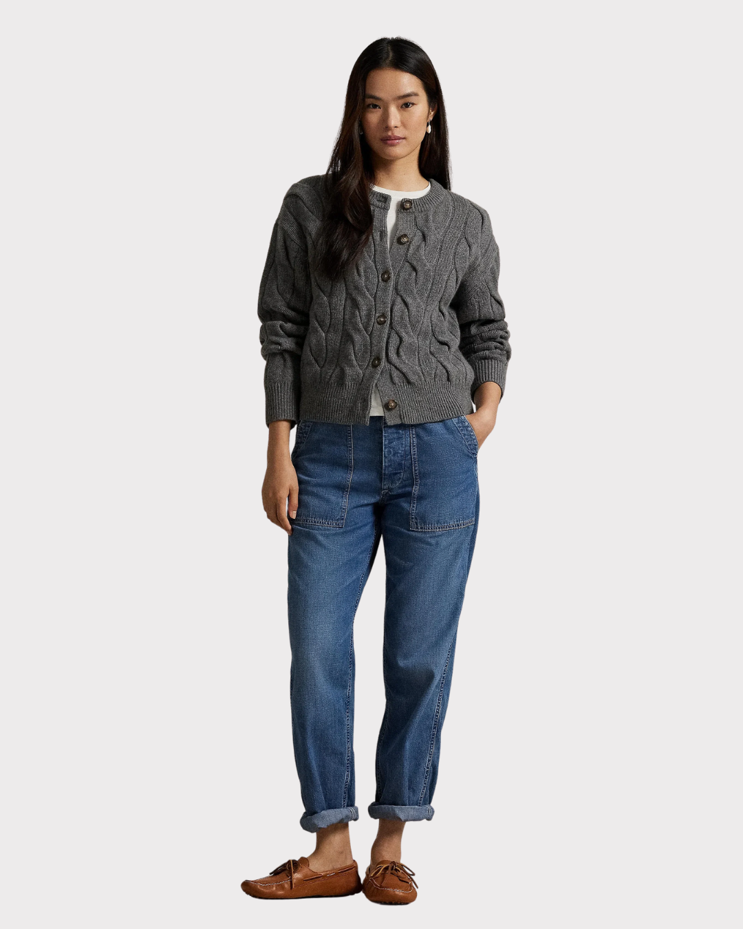 Cable knit wool-cashmere-CARDIGAN-Polo Ralph Lauren-Aandahls