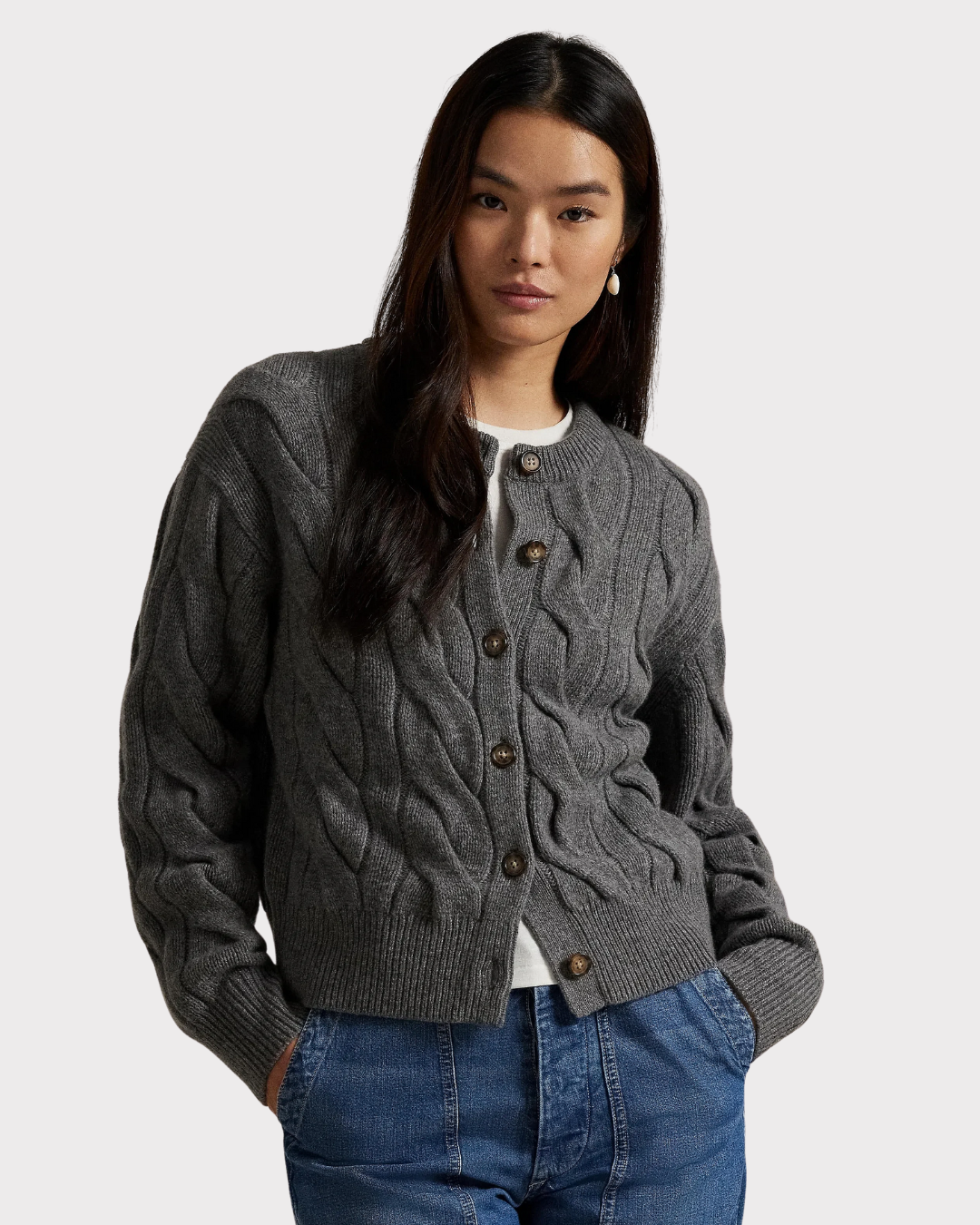 Cable knit wool-cashmere-CARDIGAN-Polo Ralph Lauren-Aandahls