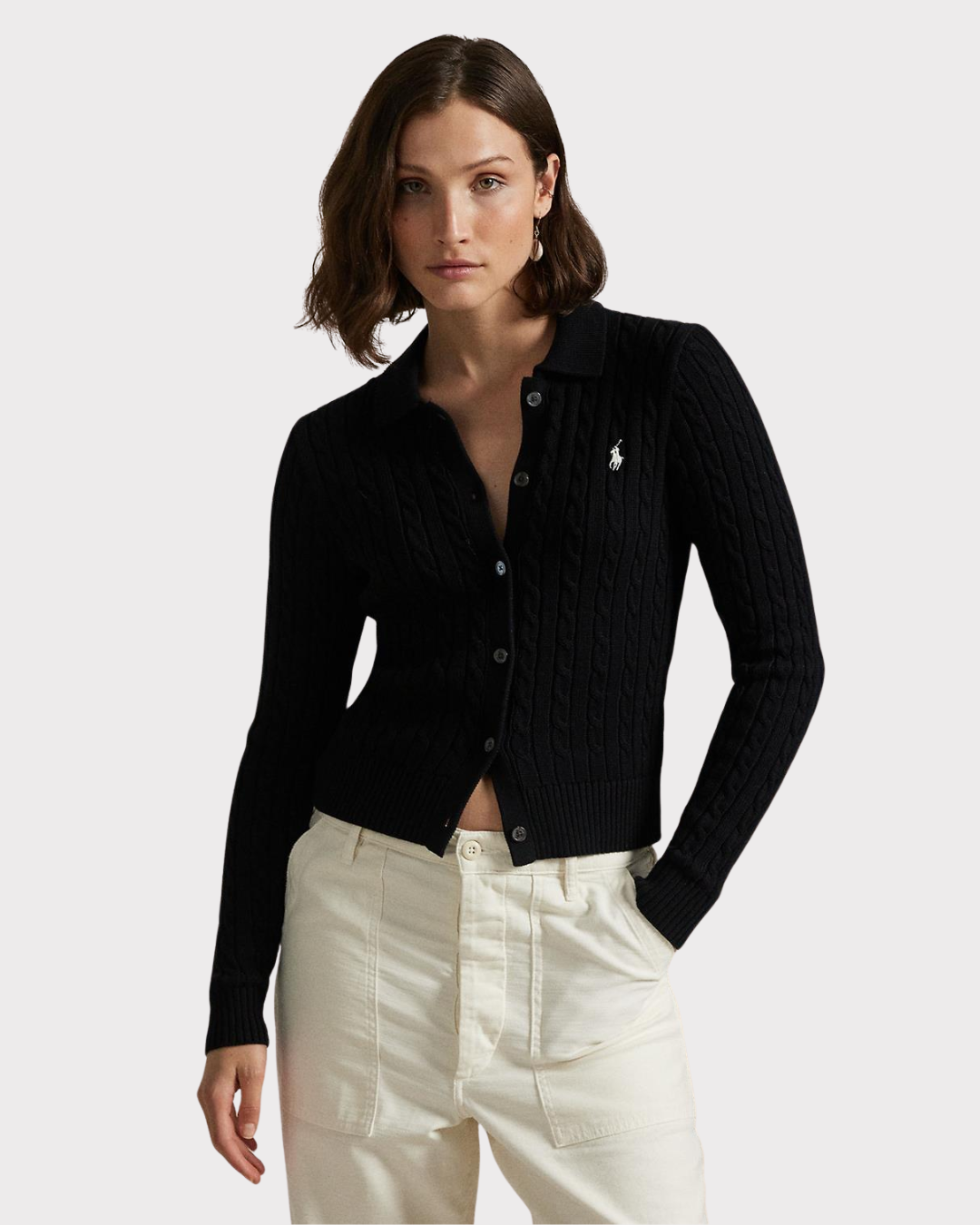 Cable sweater cardigan-CARDIGAN-Polo Ralph Lauren-Aandahls