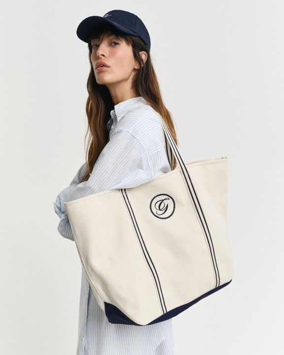 Canvas Beach Tote Bag-Veske-Gant-Aandahls