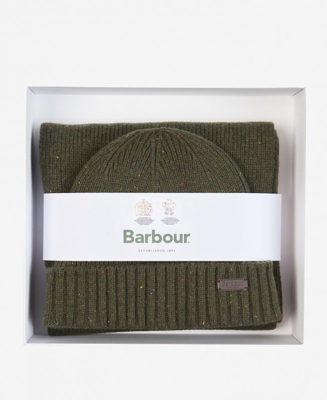 Carlton Fleck Beanie & Scarf-Acces-Barbour-Aandahls